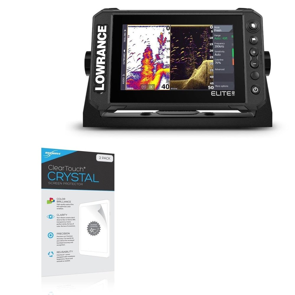 BoxWave Screen Protector Compatible with Lowrance Elite FS 7 - ClearTouch Crystal (2-Pack), HD Film Skin - Shields from Scratches