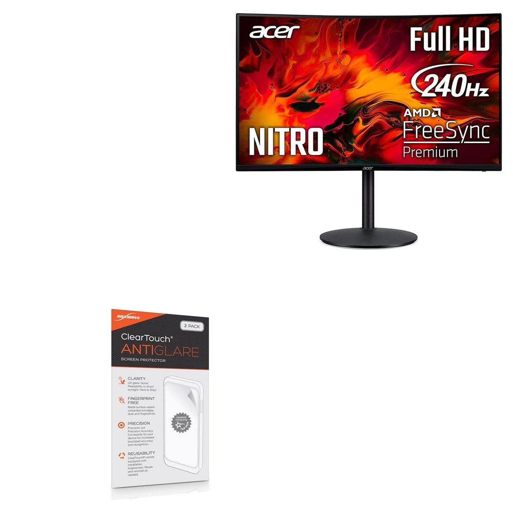 BoxWave Screen Protector Compatible with Acer Nitro XZ0 (XZ320Q) - ClearTouch Anti-Glare (2-Pack), Anti-Fingerprint Matte Film Skin