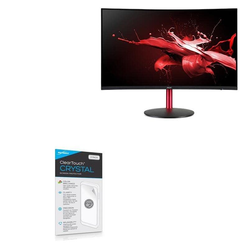 BoxWave Screen Protector Compatible with Acer Nitro XZ2 (XZ322Q) - ClearTouch Crystal (2-Pack), HD Film Skin - Shields from Scratches