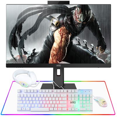 Gaming All in One PC 24 Inch FHD Touchscreen, MTG Yama, Intel Core i5 10th Gen, 16GB RAM, 240GB NVME and 1TB SSD, NVIDIA GT 730 4GB DDR3 Graphics, Webcam, Gaming Kit, Windows 11 Home
