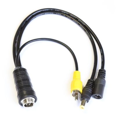 75-2 Coaxial Cable 50 Ohm M12 4-pin Male Aviation Plug to 8 RCA Male and 12 DC Male Connector, RCA AV + DC to Adapter Cable for Surveillance Camera and Rearview Mornitor Video and Audio (1 PCS) (2)