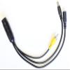 75-2 Coaxial Cable 50 Ohm M12 4-pin Male Aviation Plug to 8 RCA Male and 12 DC Male Connector, RCA AV + DC to Adapter Cable for Surveillance Camera and Rearview Mornitor Video and Audio (1 PCS) (2) view 4