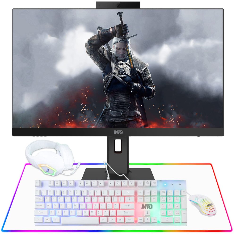 Gaming All in One PC 24 Inch FHD Touchscreen, MTG Yama, Intel Core i5 10th Gen, 16GB RAM,1TB NVME | 2TB SSD, AMD RX 550 4GB DDR5 Graphics, Webcam, Gaming Kit, Windows 11 Home