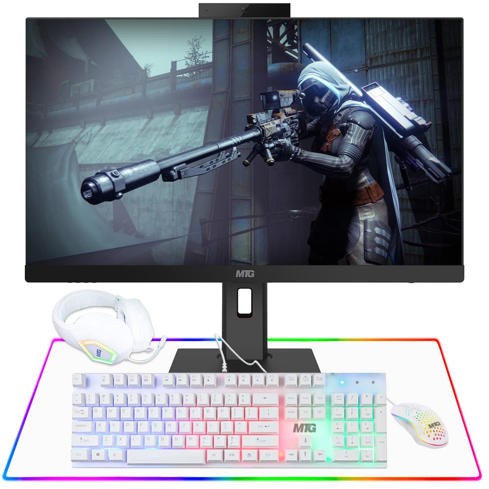 Gaming All in One PC 24 Inch FHD Touchscreen, MTG Yama, Intel Core i5 10th Gen, 32GB RAM, 2TB NVME, NVIDIA GT 730 4GB DDR3 Graphics, Webcam, DVD RW, Gaming Kit, Windows 11 Home