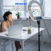 Selfie Light, 29cm Circle LED Light Wick Circle Light for Makeup Live Stream Desktop Camera LED Ringlight, 3200K to 5600K, Brightness Adjustable, USB Charging view 4