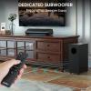 Saiyin Sound Bars for TV with Subwoofer, 2.1 Deep Bass Small Soundbar Monitor Speaker Home Theater Surround System PC Gaming Bluetooth/AUX/Optical Connection, Wall Mountable 17-inch view 2