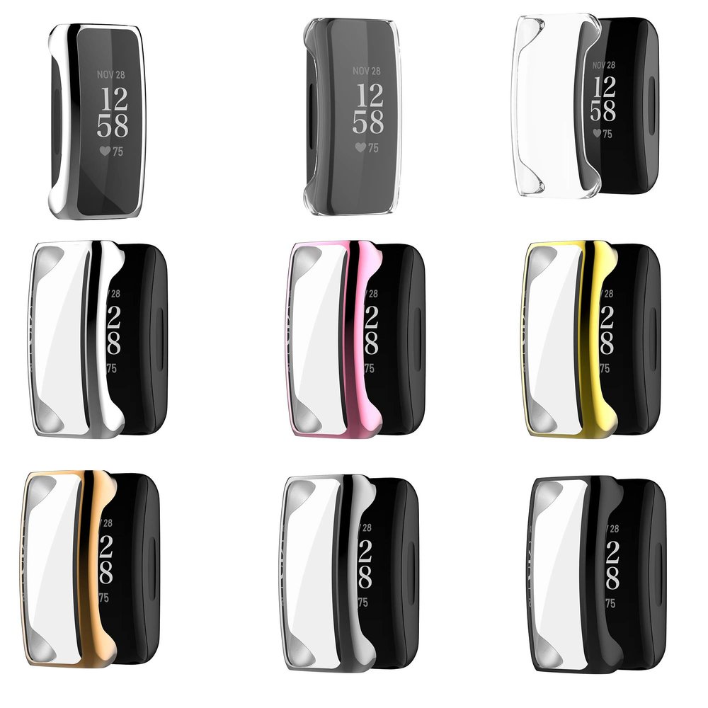 TenCloud Screen Protector Cases Compatible with Fitbit Inspire 3 (Not for Inspire 2) TPU Case Watch Face Cover Full Protection (Clear)