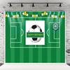 10x10ft Soccer Boy Birthday Photography Backdrop Sports Photography Backdrop for Boy Birthday Party Decoration Soccer Pitch Stadium Auditorium Light Background view 1