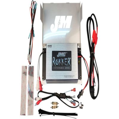 J&M Rokker 200 Watt, 2 Channel Amplifier kit for 2006-2013 Harley Street Glide, Ultra and Trike Models