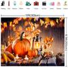 10x6.5ft Christmas Pumpkin Shooting Photography Backdrops Autumn Harvest Background Broken Wooden Maple Leaf Lantern Photo Props for Family Christmas Party Backdrops view 3