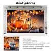 10x6.5ft Christmas Pumpkin Shooting Photography Backdrops Autumn Harvest Background Broken Wooden Maple Leaf Lantern Photo Props for Family Christmas Party Backdrops view 4
