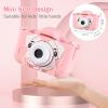 Andoer Mini Cartoon Kids Digital Camera 1080P Digital Video Camera for Kids Dual Lens 2.0 Inch IPS Screen Cute Photo Frames Interesting Games with Neck Strap Birthday for Boys Girls view 4