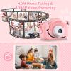 Andoer Mini Cartoon Kids Digital Camera 1080P Digital Video Camera for Kids Dual Lens 2.0 Inch IPS Screen Cute Photo Frames Interesting Games with Neck Strap Birthday for Boys Girls view 3