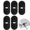 Zolunu 5Pack Anti Theft Self-Adhesive Security Plate with Slot for Cables to Lock Down Laptops, Mac Book, Tablets, iPad, or Other Computer (Black) view 1