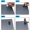 Zolunu 5Pack Anti Theft Self-Adhesive Security Plate with Slot for Cables to Lock Down Laptops, Mac Book, Tablets, iPad, or Other Computer (Black) view 3