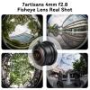 7Artisans 4mm F2.8 Fisheye Ultra Wide Angle Lens Manual Focus Prime Lens Compatible for Sony E Mount Mirrorless Camera A6300 A6400 A6500 NEX-3 NEX-3N NEX-5T NEX-5R A7 A7II A7RIII view 2