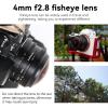 7Artisans 4mm F2.8 Fisheye Ultra Wide Angle Lens Manual Focus Prime Lens Compatible for Sony E Mount Mirrorless Camera A6300 A6400 A6500 NEX-3 NEX-3N NEX-5T NEX-5R A7 A7II A7RIII view 4