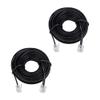 20ft Phone Telephone Extension Cord Cable Line Wire with Standard RJ11 6P4C Plugs for Landline Telephone,(Black 6M, 2Pack) view 1