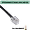 20ft Phone Telephone Extension Cord Cable Line Wire with Standard RJ11 6P4C Plugs for Landline Telephone,(Black 6M, 2Pack) view 2