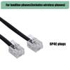 20ft Phone Telephone Extension Cord Cable Line Wire with Standard RJ11 6P4C Plugs for Landline Telephone,(Black 6M, 2Pack) view 3
