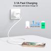 10ft USB to USB C Cable 10Gbps Data Transfer, USB 3.1 Gen 2 to C 3A Fast Charging Cord for MacBook,iPhone 15,15 Plus,15 Pro Max,iPad 10th Gen,iPad Air 5th/4th Gen,Mini 6th Gen,iPad Pro 12.9/11,White view 4