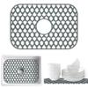SAMSIER Silicone Sink Protectors Mats (13x11 & 14x12 & 16x12 & 18x16 & 19x14 & 21x16 & 22x13 & 25x16 & 26x14 & 28x14 & 30x16) for Bottom of Kitchen Sink (19x13, Center Drain) view 1