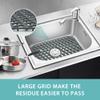 SAMSIER Silicone Sink Protectors Mats (13x11 & 14x12 & 16x12 & 18x16 & 19x14 & 21x16 & 22x13 & 25x16 & 26x14 & 28x14 & 30x16) for Bottom of Kitchen Sink (19x13, Center Drain) view 2