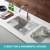 SAMSIER Silicone Sink Protectors Mats (13x11 & 14x12 & 16x12 & 18x16 & 19x14 & 21x16 & 22x13 & 25x16 & 26x14 & 28x14 & 30x16) for Bottom of Kitchen Sink (19x13, Center Drain) view 4