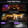 9.66" Mirror Dash Cam 1080P Front and Rear View Dual Cameras with Night Vision,Full Touch Screen,Wide Angle,G-Sensor,Loop Recording,24H Parking Monitor,HD Waterproof Backup Camera,Free 32GB Card view 4