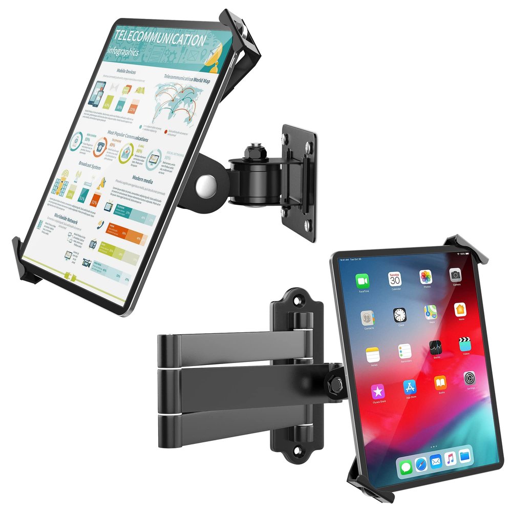 AboveTEK Universal Tablet Wall Mount, Compatible with 7-11 Inch Devices, Anti-Theft Locking Security System, Adjustable 360 Rotation, Easy Mounting and Installation