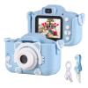 Andoer Kids Digital Camera, 1080P 2.0 Inch Kids Photo Camera, Kids Camera with Strap, Ideal Gifts for Boys Girls 3-10 Years, Blue Unicorn