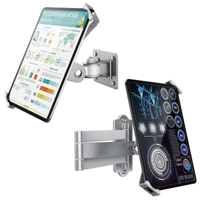 AboveTEK TH-248S Tablet Wall Mount Bundle with TH-258S Adjustable Long Arm iPad Wall Mount Fits 7 to 11 Inch Tablets Including iPad, Galaxy Tab, Slate, Fire and More-Anti Theft Security Lock and Key