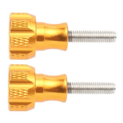 FEICHAO 2pcs M5*18 Long Screw 54mm Thumb Knob Screw for Action Camera (Gold)