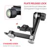 Andoer Heavy Duty 360 Panoramic Aluminum Alloy Tripod Head Load Capacity 15kg/33lbs with 1/4 inch and 3/8 inch screw Quick Release Plate Level view 2