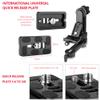 Andoer Heavy Duty 360 Panoramic Aluminum Alloy Tripod Head Load Capacity 15kg/33lbs with 1/4 inch and 3/8 inch screw Quick Release Plate Level view 4