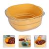 LIFKOME Fruit Vegetable Basket Large Fruit Washing Container Plastic Drain Basket Vegetable Strainer and Veggie Cleaning view 4