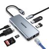 8 in 1 USB C Hub with 4K HDMI, USB C Adapter Docking Station with LAN RJ45, 100W PD, SD/TF, 2 USB 3.0, USB 2.0 for MacBook Pro/Air/Windows Surface Pro 7 view 1
