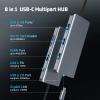 8 in 1 USB C Hub with 4K HDMI, USB C Adapter Docking Station with LAN RJ45, 100W PD, SD/TF, 2 USB 3.0, USB 2.0 for MacBook Pro/Air/Windows Surface Pro 7 view 2