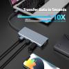 8 in 1 USB C Hub with 4K HDMI, USB C Adapter Docking Station with LAN RJ45, 100W PD, SD/TF, 2 USB 3.0, USB 2.0 for MacBook Pro/Air/Windows Surface Pro 7 view 4