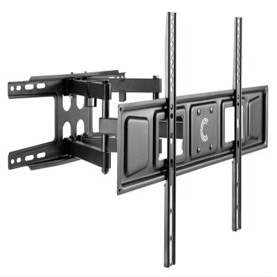 Comzon Wall Mount TV Bracket Articulating Arm for 37-80 Inch TVs, LED, LCD, OLED, 4K, Flat Curved TV, Full Motion, VESA 600x400, Tilt & Swivel, Holds 88lbs, Black