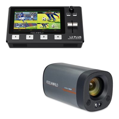 FEELWORLD L2 Plus Video Switcher and HV10X Live Stream Camera Bundle