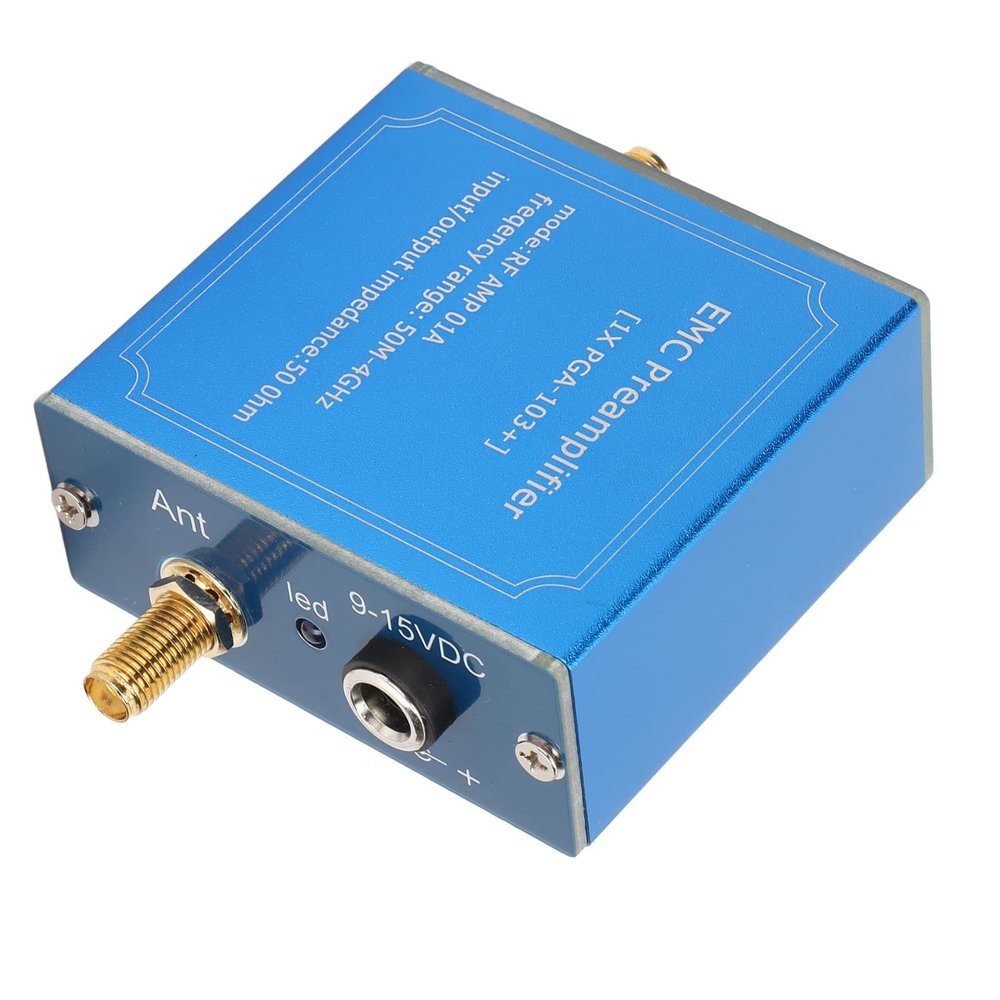 20dB Low Noise Amplifier SMA Female, Low Noise Amplifier Module Board PGA 103 Chip Design, 50M4GHz Wideband Plug and Play, DC 915V High Gain LNA Module for Communication System