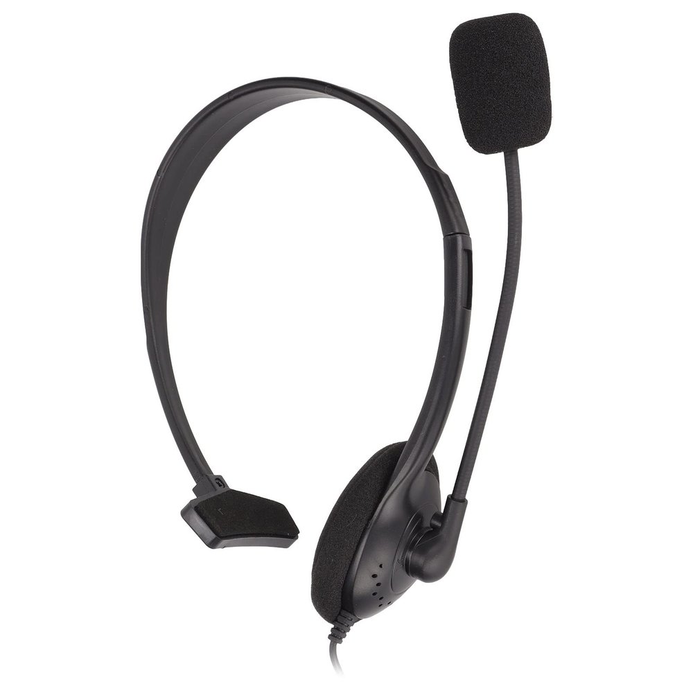 Phone Headset, Corded Telephone Headset Mono with Noise Canceling Mic, 3.5mm Plug, Volume Control, Foldable Headset for Landline Phones