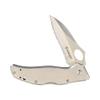 ARIAT Engraved Shield Text Logo Serrated Blade Folding Knife, Silver, 3" Blade (Medium) view 1