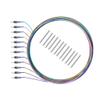 5er Link Technology 12 Strand Single-Mode ST OS2 Fiber Optic Pigtails for Fusion Splicing. Includes 12 Fiber Optic Fusion Splice Protective Shrink Sleeves 2.5-60 mm Long view 1