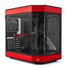 Hyte Y60 Modern Aesthetic Dual Chamber Panoramic Tempered Glass Mid-Tower ATX Computer Gaming Case with PCIE 4.0 Riser Cable Included, Red (CS-HYTE-Y60-BR) view 1