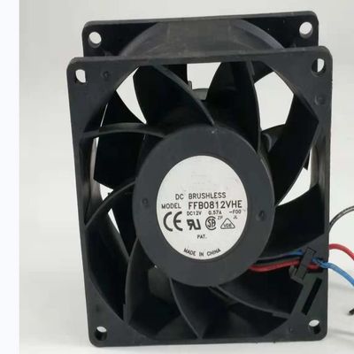 for FFB0812VHE 12V 0.57A 0.68W 4200RPM 57.21CFM 80X80X38MM 3-Wire Cooling Fan