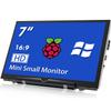 HAMTYSAN Raspberry Pi Screen 7 Inch HDMI Monitor 800x480 LCD Screen Display Mini Small Monitor for Raspberry Pi 4/3/2/Zero/B/B+ Win11/10/8/7 (Non-Touch), Driver Free view 1