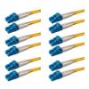 SpeedyFiberTX - 6-Pack 12 Meter LC to LC Duplex Fiber Patch Cable, Corning SMF-28 Singlemode 9/125um Ultra Optical Fiber, OS1/OS2 Compatible, Yellow Fire Retardant Plenum OFNP Jacket view 1