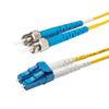 SpeedyFiberTX - 1-Pack 80 Meter Singlemode Duplex ST/U to LC/U Fiber Patch Cable, Corning SMF-28 9/125um Ultra Optical Fiber, OS1/OS2 Compatible, Yellow Riser OFNR Cable Jacket view 1